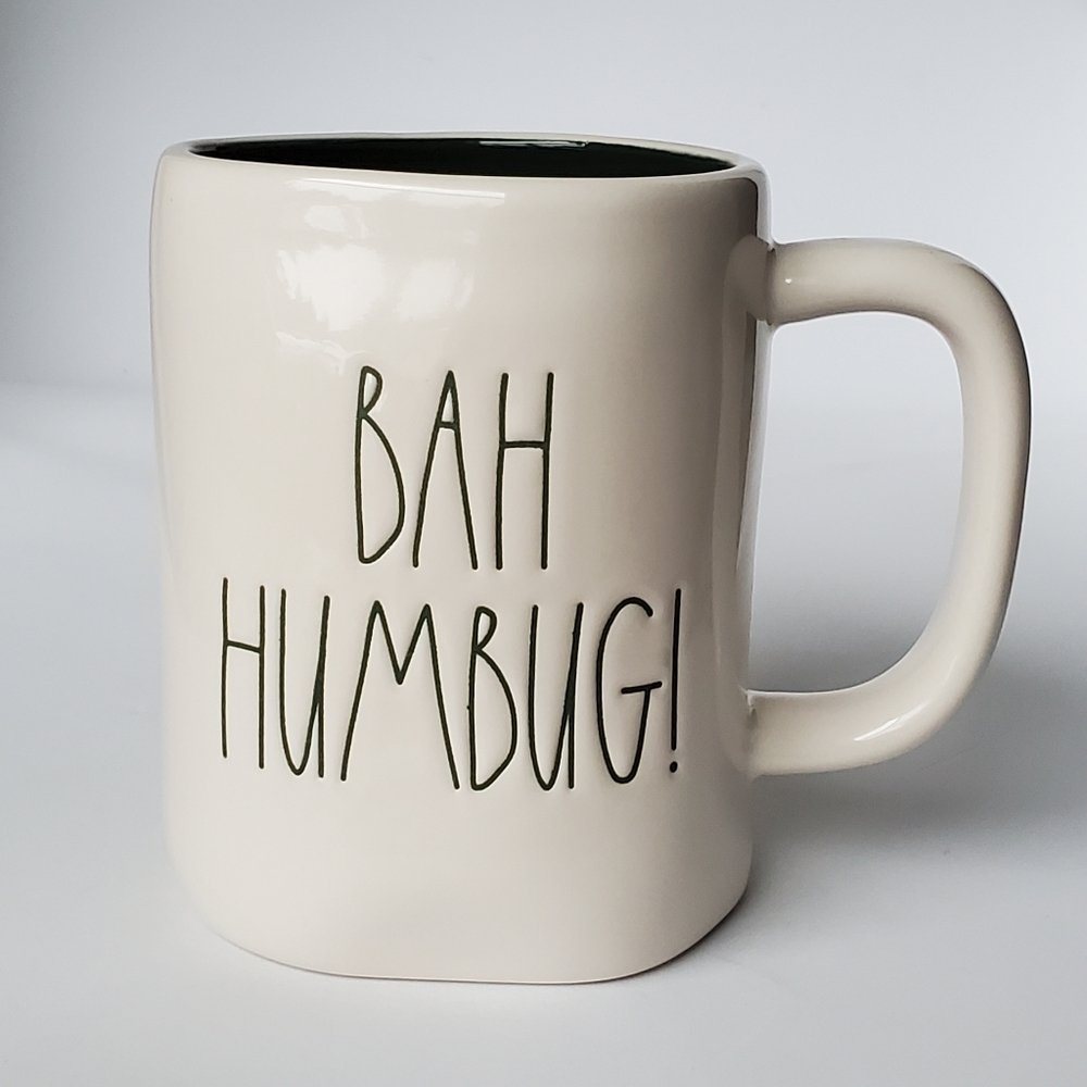 Rae Dunn “Bah Humbug” Christmas Coffee Mug Cup Holiday Farmhouse Decor
